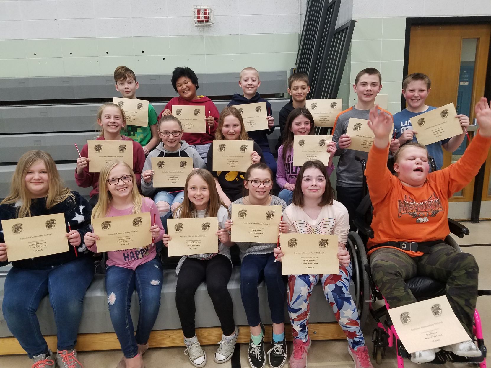 Fifth Grade Trojan Pride Winners